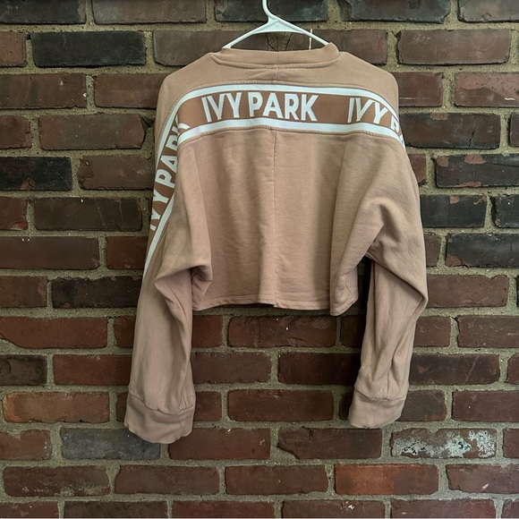 Ivy Park Cropped Sweatshirt With Taped Seams in Tan/Nude - Picture 5 of 5